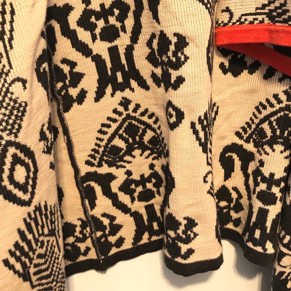 THML Open Floral Geometric Boho Cardigan Black S - Picture 6 of 7